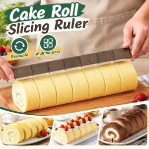 CHUNIY Uniform Division Cake Roll Slicing Ruler Reusable Multipurpose Cake Divider Bakery Tool Durable Baking Ruler Home Baking