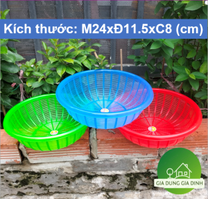Rổ rửa rau vo gạo nếp đựng hoa quả Việt Nhật nhiều màu đựng đồ đa năng tiện ích 3003 2