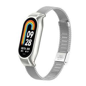 Thép Không Gỉ Kim Loại dây đeo thay thế Dây Đeo Cho Xiaomi Mi Band 9/8 Dây Đeo Cổ Tay Phụ Kiện Cho Mi Ban Nhạc 7/6 Vòng đeo tay thông minh Miband 5/4/3 Cho Phụ Nữ Người Đàn Ông Thời Trang Thể Thao Kinh Doanh Mềm Mại Không Thấm Nước