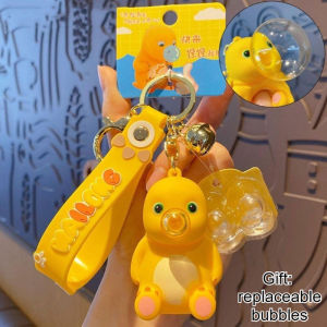 Adorable Naiong Squeeze Bubble Keychain PVC Stress Relief Toy Bag Hanging Ornament for Gift