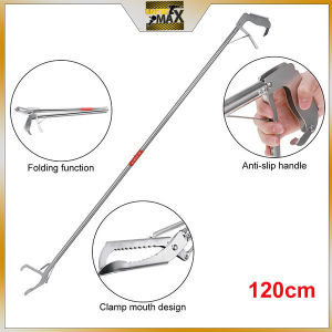 【Amazing tool for catching snakes】Snake trap  with lock Easy to carry Stainless Steel Snake Tongs Clamp Long Handle Snake Catcher Foldable Snake Catcher Tongs Reptile Grabber