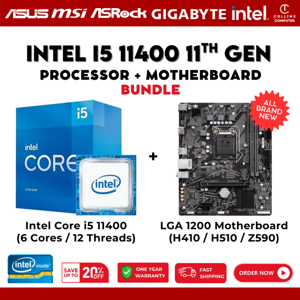 Intel Core i5 11400 11th Gen Bundle ) Processor + Motherboard Z590