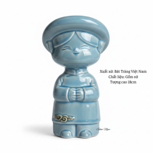 Tượng NỮ NHI gốm sứ Bát Tràng Tượng decor gia đình decor bàn làm việc Quà tặng Gốm sứ GN