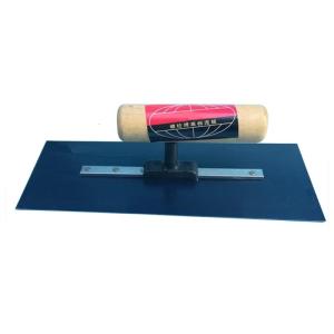 Innovative Improvement Wooden Handle Blue Steel Flatedged Anti-rust Plastering Trowel Wall Floor 24x10cm/9.45x3.94