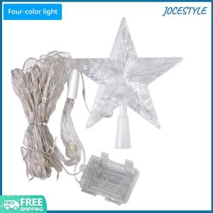 Waterfall Christmas Tree Light with Topper Star LED Lights Star String Lights for Indoor Yard Patio Home Holiday Party Decor