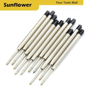 🎀🎁【Special price】Sun 10ชิ้นปากกาหมึกสีน้ำเงินขนาดมาตรฐาน1.0มม. ปากกาลูกลื่นหัวปากกาขนาดกลาง