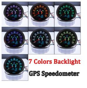 7 colors backlight 85mm 200 km/h G-P-S Speedometer 3 in 1 Multifunction Gauge Odometer Adjustable COG TRIP Total Mileage Speed Gauge Meter with G-P-S Antenna For Motorcycle Car - Lazada