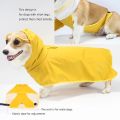 HATELI Dog Raincoat Waterproof Soft PU Breathable Dog Rain Jacket for Small Medium Large Dogs Hooded Cat Rain Coat with Transparent Cap Protect Belly Corgi Teddy Golden Retriever Shih Tzu Rain Poncho. 