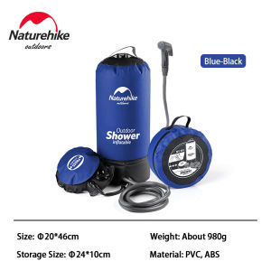 Naturehike Outdoor Inflatable Shower Pressure Shower Water Bag Portable Camping Shower Washing Cars shower