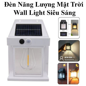 Đèn Tường Năng Lượng Mặt Trời Cảm Biến Chuyển Động 600Lm