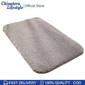 50x80cm Bathroom Door Mat Long Hair Bathroom Rug Plain Solid Color for Bathroom