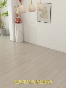 niasa⚡Folding Table Solid Wood Ultra-Thin Home Small Apartment No-Installation Simple Dining Table Extendable Mobile Multi-Functional Dining Table