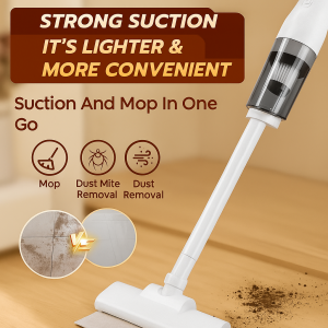 เครื่องดูดฝุ่นและถูพื้นไร้สายแบบพกพา กำจัดไรฝุ่น ดูดแรงดูดสูง เครื่องดูดฝุ่นถูพื้นทรงพลัง