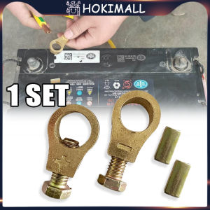 1SET Terminal Aki Mobil Tembaga Murni Adapter Konektor Jepit Aki Aki Mobil Tahan Lama