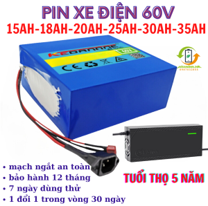 Bộ pin xe máy điện 60V 15Ah-18Ah-20Ah-25Ah-30Ah35AH