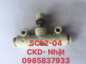 Van tiết lưu SCL2-04 CKD Nhật dùng điều chỉnh lưu lượng khí dễ dàng hiệu quả an toàn tại Máy NTT bảo hành dài hạn