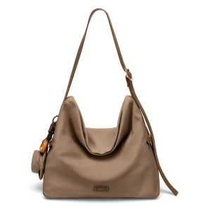 GOLF QUALITY Casual Cross Shoulder Bag for Women Oxford Cloth Simple Tote Bag  Large Capacity  Lightweight Commuter Sling Bag Mutil Compartment Crossbody Bag Brown
