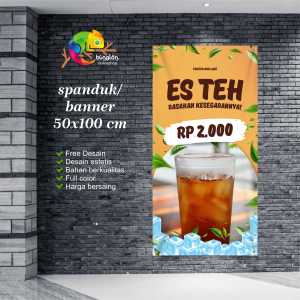Cetak Spanduk Banner Es Teh Harga Dua Ribu