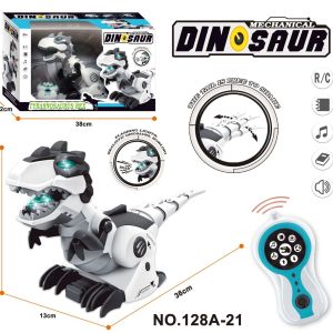 Đồ Chơi điều khiển Robot Khủng Long Dinosaur di chuyển Gầm Gừ có nhạc có đèn Led + TẶNG PIN