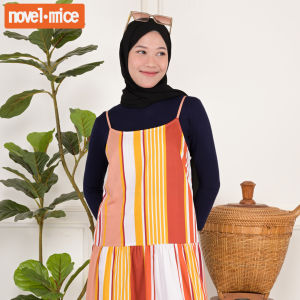 Novel Mice Essential - Summer Orange Stripe Overall [Katun]