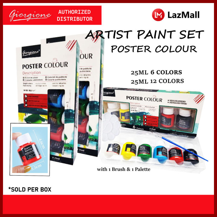 Click Poster Color Artist Paint Poster Colors / Poster Paint Set 25ml 6 / 12 Colors ...
