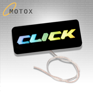 Motorcycle RGB LED Emblem Light Acrylic For Nmax Click Aerox Double-Sided Adhesive Install