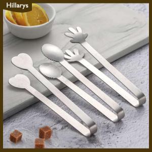 [Hillarys] Stainless Steel Mini Food Clips for Sugar Cubes Ice Cube Tweezers Cute Baking Pastry Cake Decoration Candy Dessert Clips