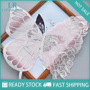 LF Wholesale✨Flash Sale ✨ Fashion Large Butterfly Embroidery Appliques For Clothes Patches Lace Fabric Accessories For Wedding Dress Bridesmaid DIY Decor