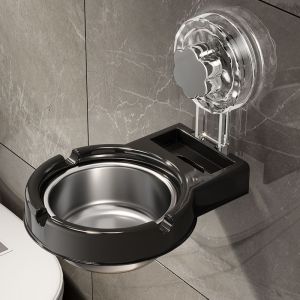 Suction cup wall hanging simple creative wall household toilet ashtray Ashtray toilet toilet living room