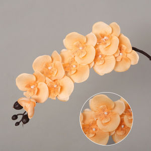 MINIYX 9-Heads Silk Flower Real Touch Plants Artificial Flower 3D Phalaenopsis Simulation Butterfly Orchid
