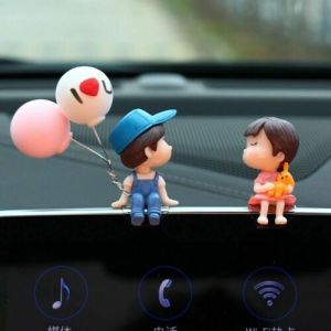 Lazzysissy Cute Car Decoration Accessories Cartoon Couple