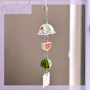 [Toplans]💖[HOT SALE]🎈🎈 Transparent Keychain Cute Wind Chime Pendant Keyring Mobile Phone Lanyard Kawaii Bag Decorative Accessories Home Decorations