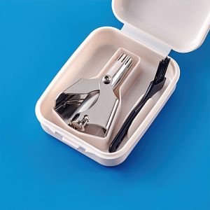 Máy Tỉa Lông Mũi Inox Không Gỉ Đầu Tròn Không Dùng Pin Có Thể Rửa Sạch