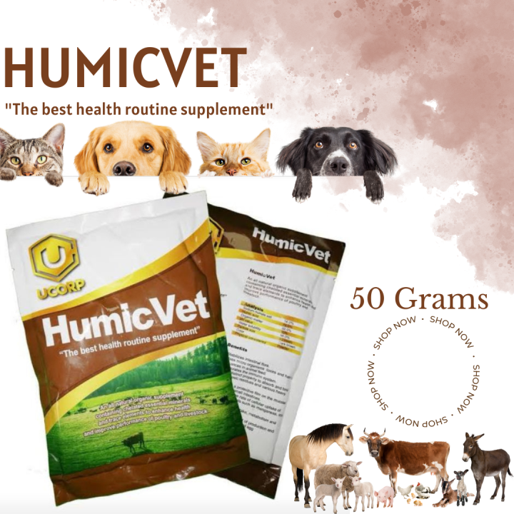 [50 GRAMS REPACKED] HumicVet Organic Supplements for Animals Humic