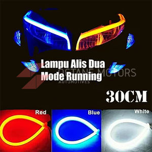 LAMPU ALIS SLIM FLEXYBLE 2 WARNA 2 MODE SEN RUNNING KUNING DAN SENJA WELCOME UKURAN 30CM WATERPROOF (SEPASANG KIRI KANAN)