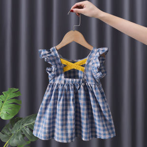Girl Summer Dress Floral Mesh Print Cute Fashion Korean Princess Dress Summer clothes