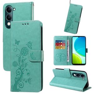 For Vivo Y19S Y17S Y04 Y03 Y18 Y28 Y29 Y37 Y39 Y02 Y02T Y02A Y100 Y200 Phone Case Lucky Flower Magnetic Leather Wallet Card Slot Fashion Flip Case Casing