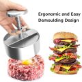 Burger Press with 100 Free Patty Papers, Stainless Steel 4.5inch Adjustable Hamburger Patty Maker, Non-Stick Hamburger Press for Kitchen BBQ Grill. 