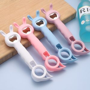 4-in-1 Multifunctional Bottle Opener Rabbit-Shaped Jar Can & Beer Opener