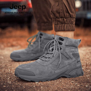 Jeep รองเท้ากีฬากันไถลและเสียหายของผู้ชายรองเท้าบูทเดินป่ากลางแจ้งกันน้ำรองเท้าบูท Martin รองเท้าบุรุษปีนเขา