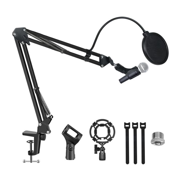 Microphone Stand Boom Arm Upgraded Microphone Arm Gaming Mic Stand ...