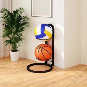 FFBH Basketball Storage Rack Floor‑Standing Display Shelf Creative Layers Ball Organizer Shelf Home Storage Organization 3H4K8