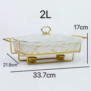 Hotel Quality Buffet Catering Ceramic Chafing Serving Dish Food Warmer