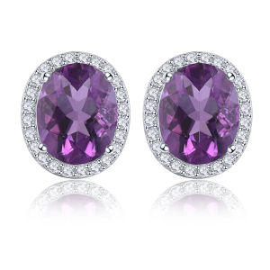 Lohaspie เครื่องประดับ6.6กะรัตแท้แหวนเงินสเตอริ่งแข็ง925ต่างหูคลิปฟลูออไรต์สีเขียวธรรมชาติดั้งเดิมต่างหูเงินทรงยาว925ต่างหูหินวันเกิดดั้งเดิมสำหรับเครื่องประดับผู้หญิง