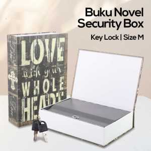 PROMO TERBARU Kotak Penyimpanan Brankas Ukuran S Bentuk Buku Novel Safety Hidden Storage Box Key Lock Size S HOMESAFE - DHZ005