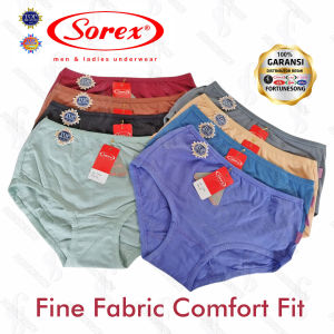 Fortunesong - 3 Pcs Celana Dalam Wanita Sorex Katun Cutting Midi Art 1230