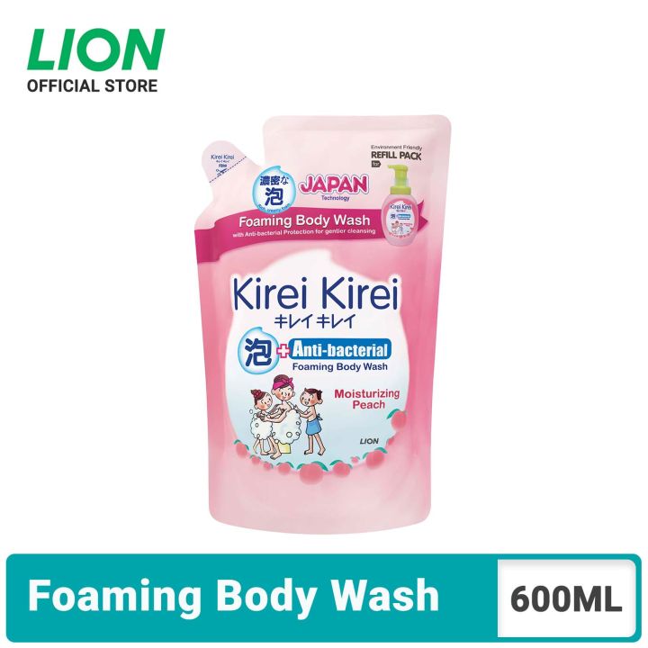 Kirei Kirei Anti-Bacterial Foaming Body Wash Moisturizng Peach Refill 600ml