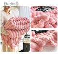 Kiandra Home - Wide Ribbed Velvet Fleece Blanket  Super Soft Fluffy | Double Queen and King Size Thick Blanket | Kumot na Malambot Microfiber. 