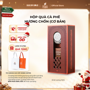 [TẶNG PHIN CÀ PHÊ] Hộp Quà Cà Phê Hương Chồn - 150gr Cafe Chồn Rang Xay Nguyên Chất Pha Phin Ban Me Gold - Honee Coffee