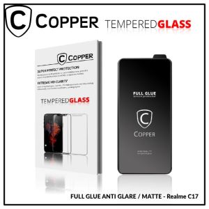 Realme C17 - COPPER Tempered Glass Full Glue Anti Glare - Matte